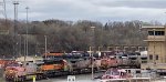 Santa Fe Dash9s Hump Units Northtown MPls MN April 2023